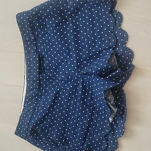 NWOT J Crew Women's Navy Polka Dot Scalloped Shorts